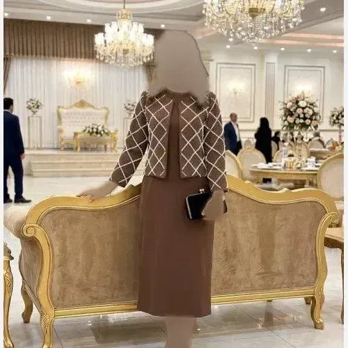 کت و سارافون زنانه بیگ سایز سوپر مازراتی مدل روجا سایز بزرگ