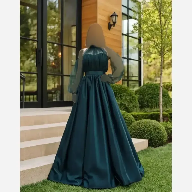 ماکسی مجلسی جنیفر ساتن آمریکایی و تور ارگانزا مشکی سایز 36 تا 48