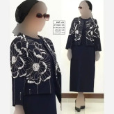 ست کت و سارافون زنانه بیگ سایز مدل گیسو جنس سوپر مازراتی