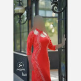 میدی بلند مجلسی شینا جنس کرپ کش دالقیچ سایز 52 تا 54