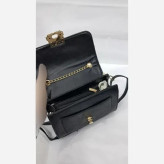 کیف دوشی زنانه چرم مشکی سایز 15 در 18