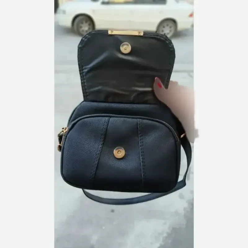 کیف چرم زنانه مدل jondaa رنگ مشکی سایز 15 در 20