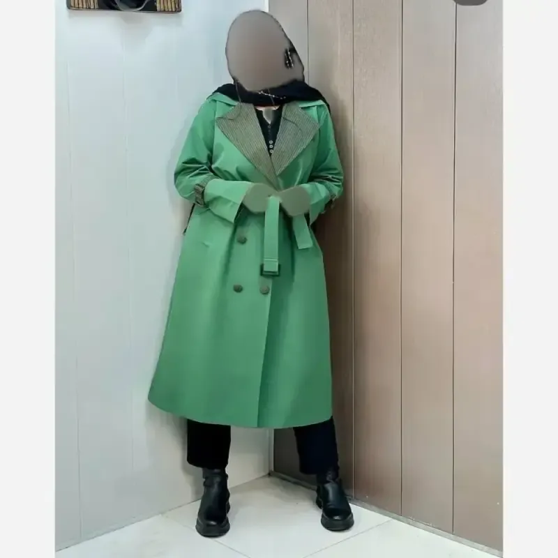 مانتو بارونی کتان زارا گرم بالا مدل آبان رنگ بندی متنوع سایز بزرگ