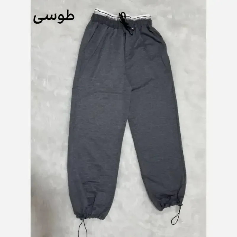 شلوار مردانه کمر کلوین دو حالته ملانژ دمپا گت دار فری سایز