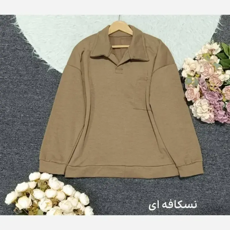 پولوشرت دورس اسپرت زنانه تو کرکی جیب دار رنگی سایز فری
