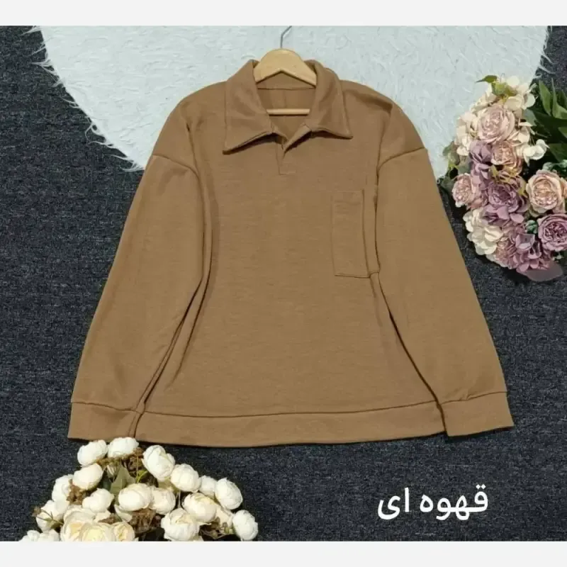 پولوشرت دورس اسپرت زنانه تو کرکی جیب دار رنگی سایز فری