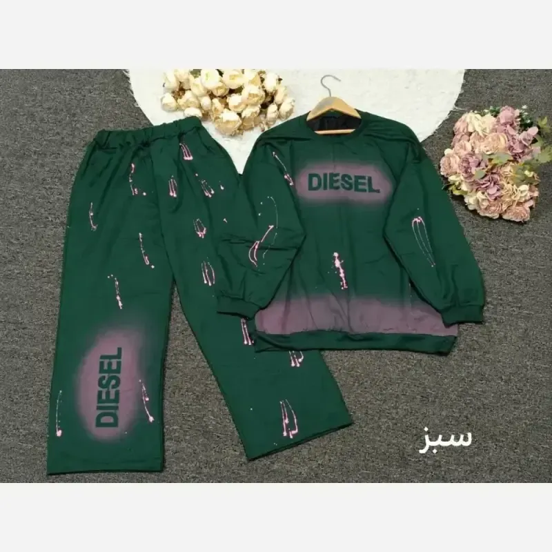 ست بلوز و شلوار دیزل جنس گلکسی پنبه درجه یک فری سایز