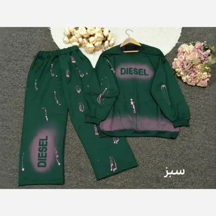 ست بلوز و شلوار دیزل جنس گلکسی پنبه درجه یک فری سایز