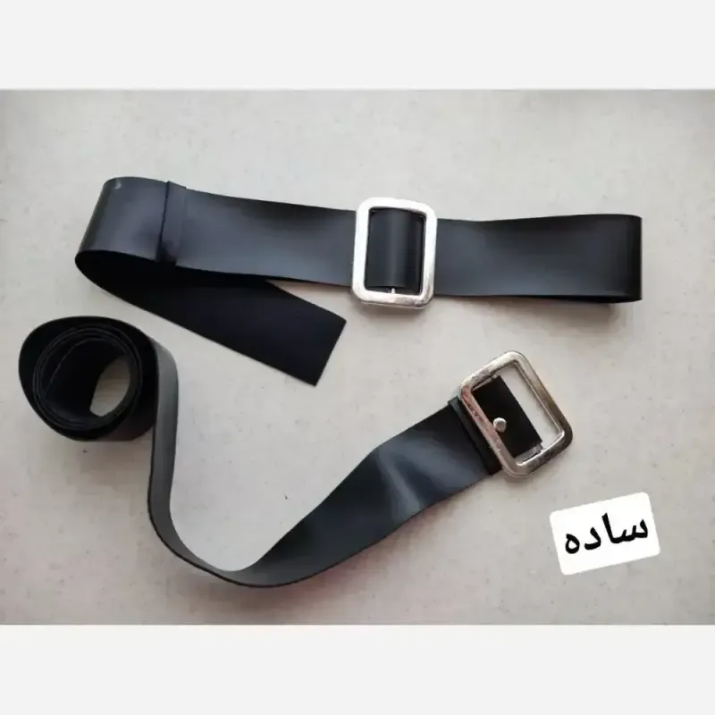 کمربند زنانه چرم مصنوعی فوم فری سایز ساده و زنجیردار