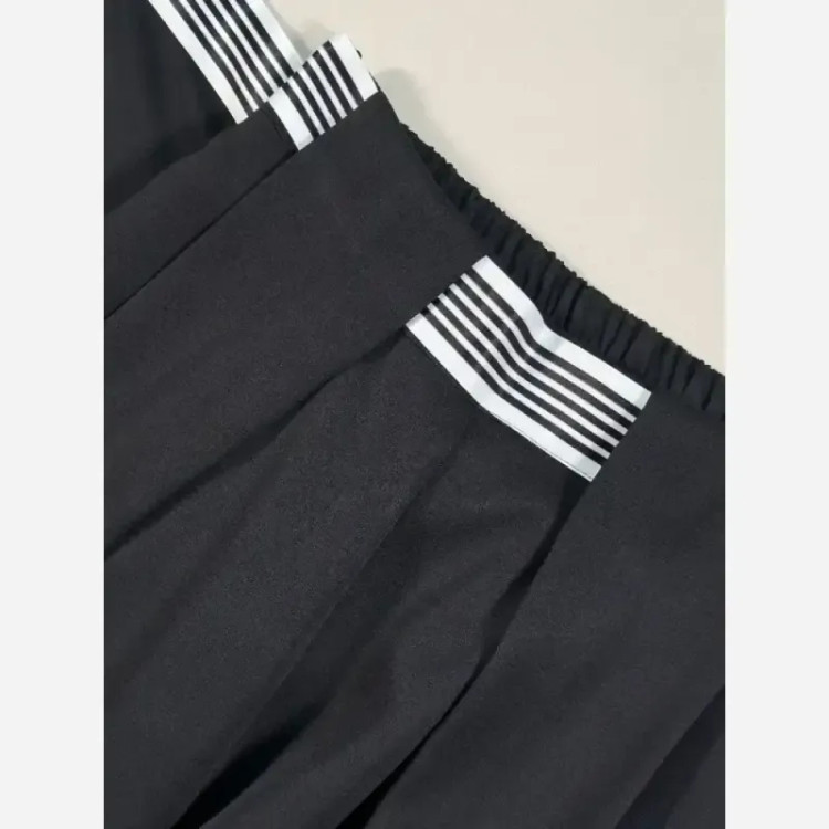 ست تیشرت و شلوار زنانه جنس مازراتی فری سایز رنگ مشکی قهوه ای سرمه ای موشی