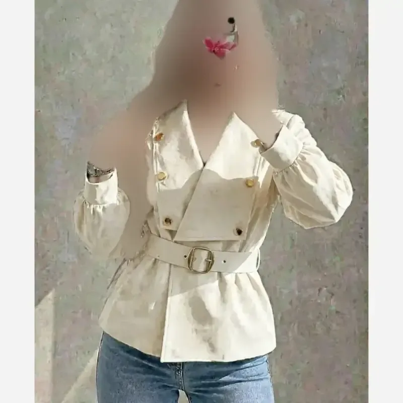 بارونی زنانه مدل رومینا جنس کتان زارا درجه یک رنگ بندی متنوع سایز 1 و 2