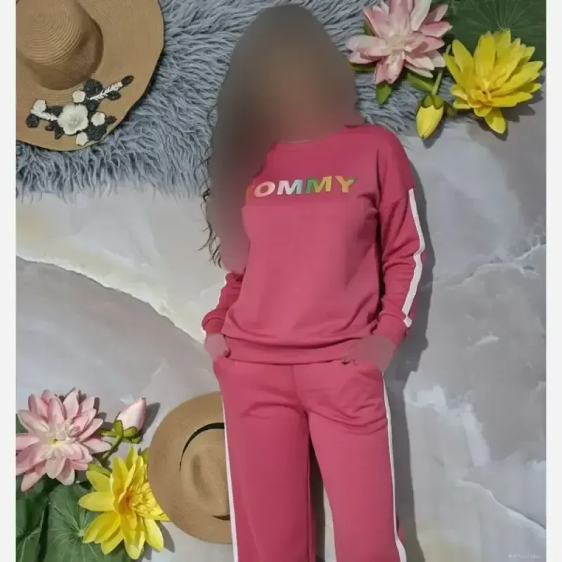 ست دورس و شلوار نیم بگ تو کرکی تینیجری فری سایز