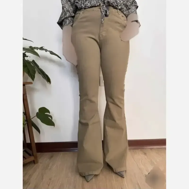 شلوار دمپا گشاد زنانه کتان کش سایز بزرگ