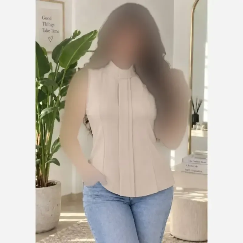 تاپ مجلسی زنانه یقه کراواتی جنس الیزه درجه یک