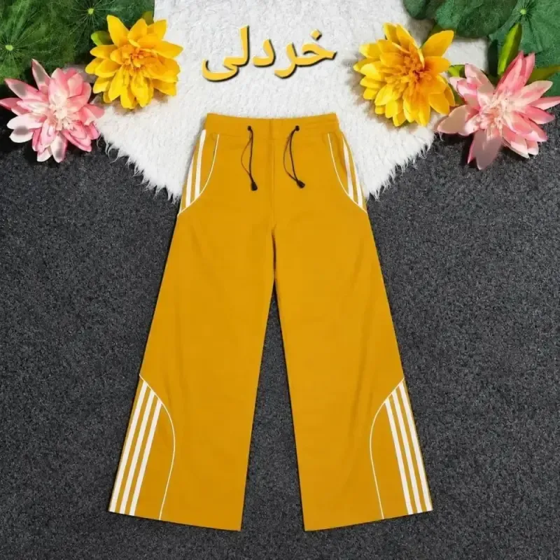شلوار کتان سه خط گتدار زنانه و دخترانه اسپرت