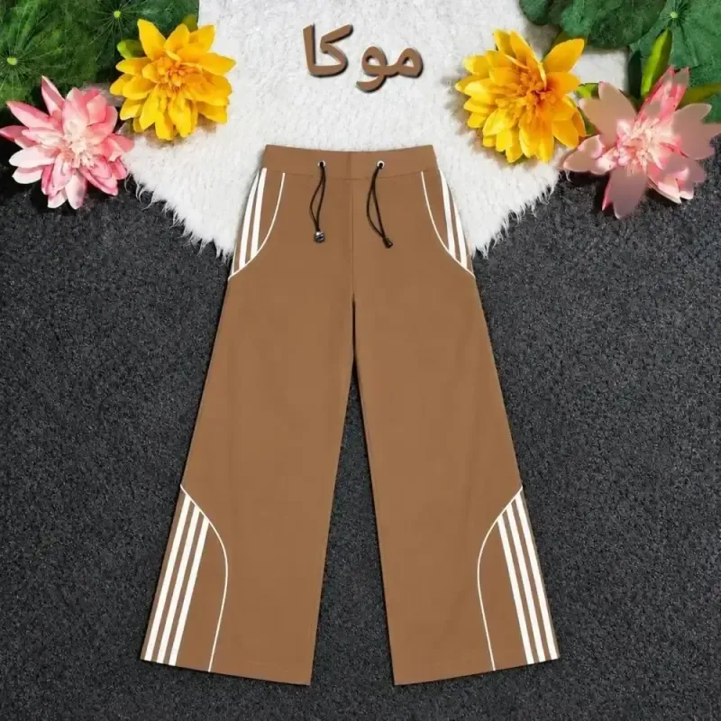 شلوار کتان سه خط گتدار زنانه و دخترانه اسپرت
