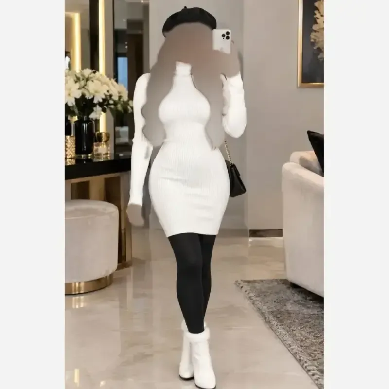 زیرسارافون یقه اسکی بافت کبریتی فری سایز