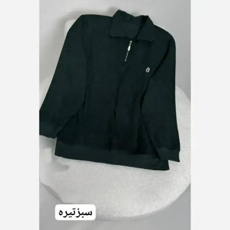 بلوز نیم زیپ مخمل کبریتی درجه یک سایز بزرگ