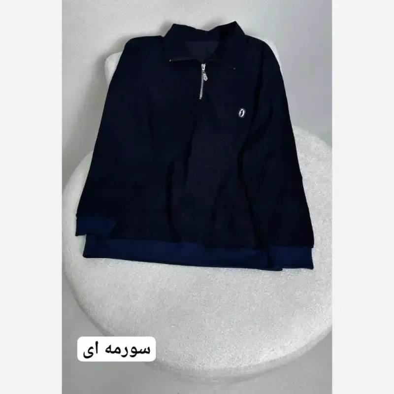بلوز نیم زیپ مخمل کبریتی درجه یک سایز بزرگ