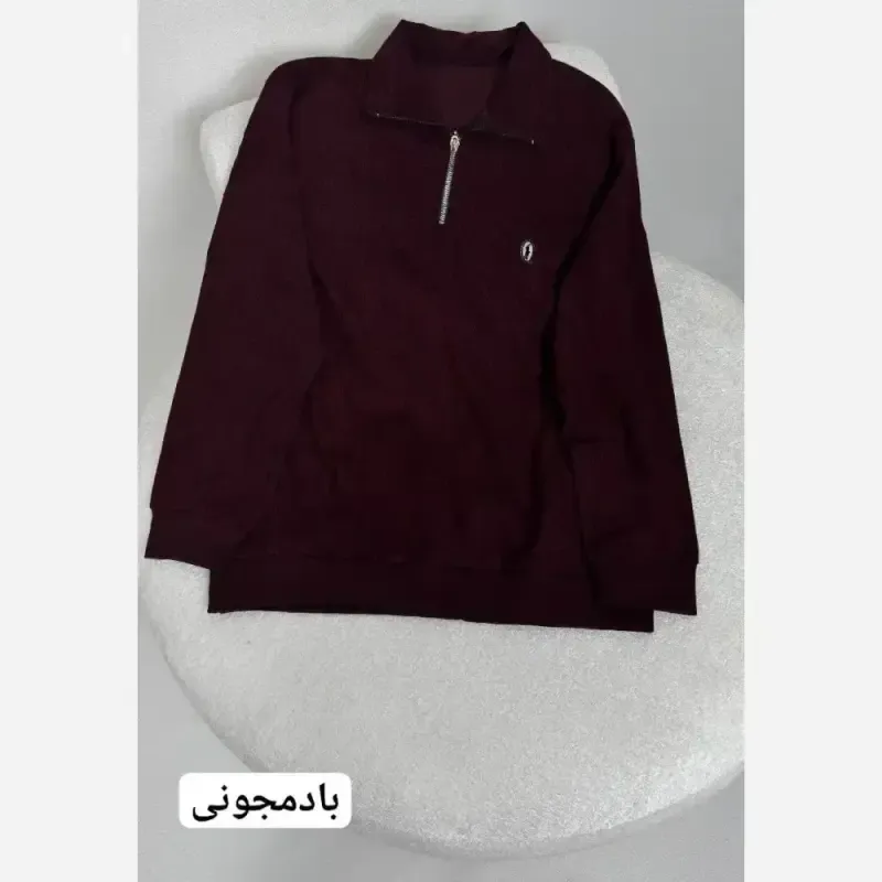 بلوز نیم زیپ مخمل کبریتی درجه یک سایز بزرگ
