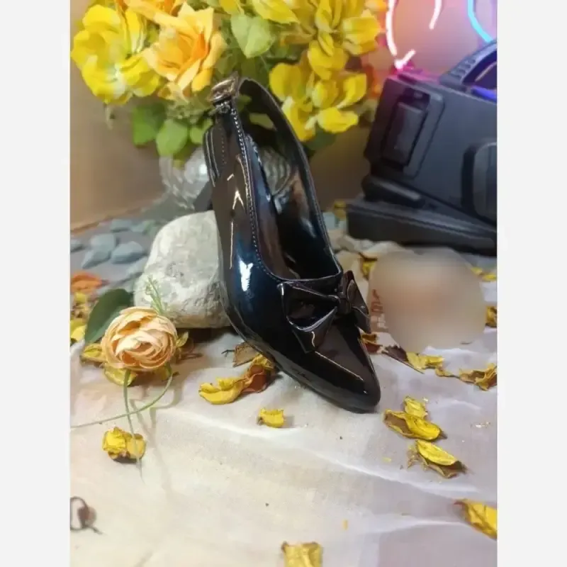 کفش مجلسی زنانه رویه ورنی پاشنه 5 سانت مدل پاناز سایز 37 تا 40