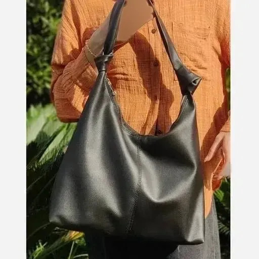 کیف بند گره ای چرم سبک و جادار ابعاد 30 در 40 رنگ مشکی و موکا