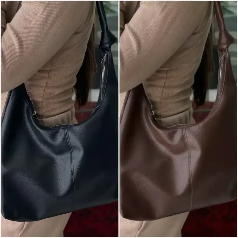 کیف بند گره ای چرم سبک و جادار ابعاد 30 در 40 رنگ مشکی و موکا