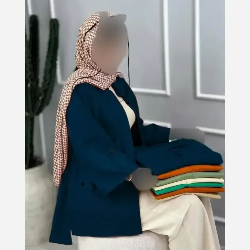 مانتو کمرگت جیبدار مایسا جنس کرسپو درجه یک فری سایز