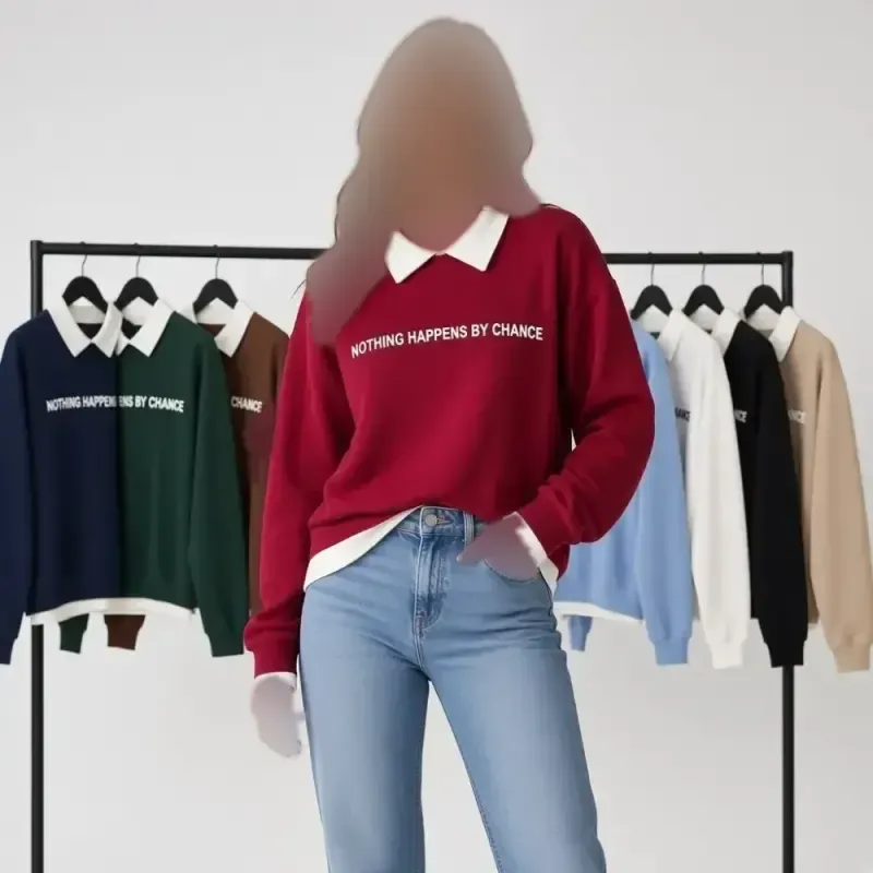 دورس سه نخ زنانه طرح NOTHING پنبه سوپر فری سایز چاپ برجسته