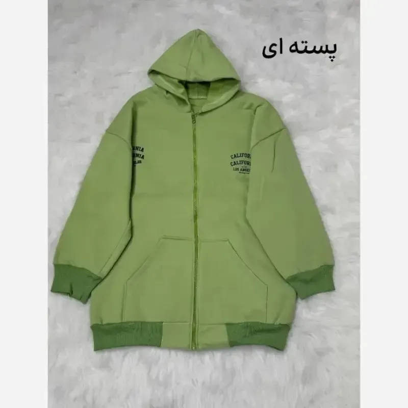 سویشرت کالیفورنیا دورس تو کرکی جیبدار فری سایز