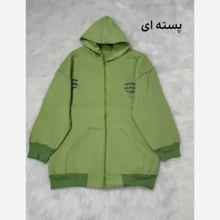 سویشرت کالیفورنیا دورس تو کرکی جیبدار فری سایز