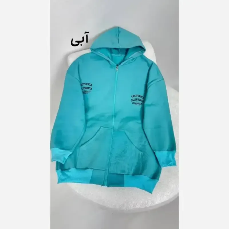 سویشرت کالیفورنیا دورس تو کرکی جیبدار فری سایز