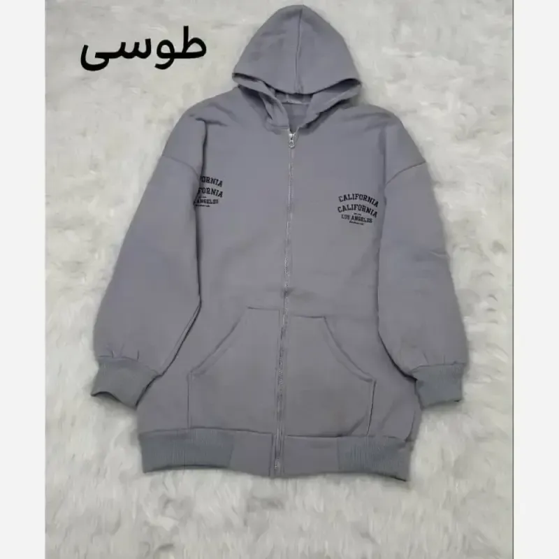 سویشرت کالیفورنیا دورس تو کرکی جیبدار فری سایز