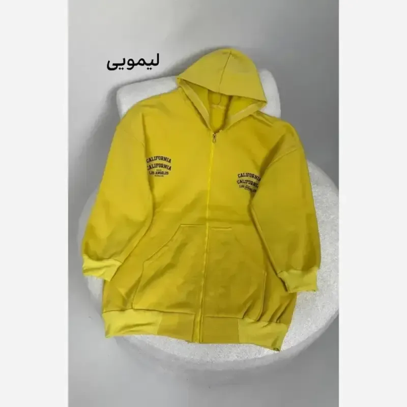 سویشرت کالیفورنیا دورس تو کرکی جیبدار فری سایز