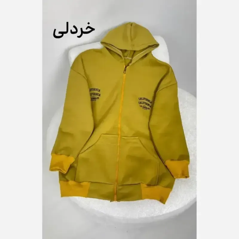 سویشرت کالیفورنیا دورس تو کرکی جیبدار فری سایز