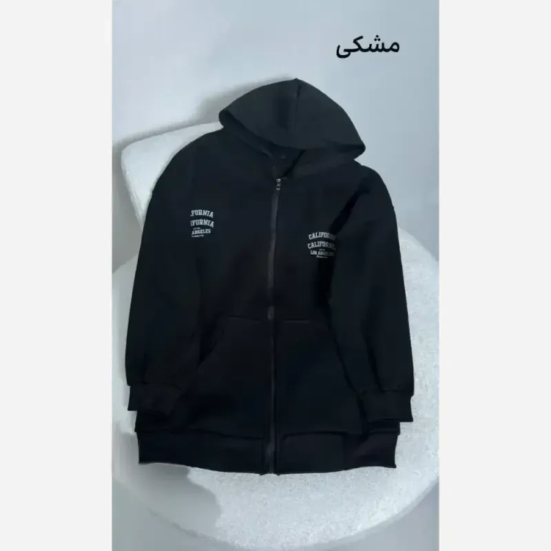 سویشرت کالیفورنیا دورس تو کرکی جیبدار فری سایز