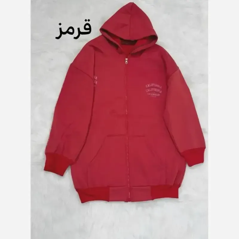سویشرت کالیفورنیا دورس تو کرکی جیبدار فری سایز