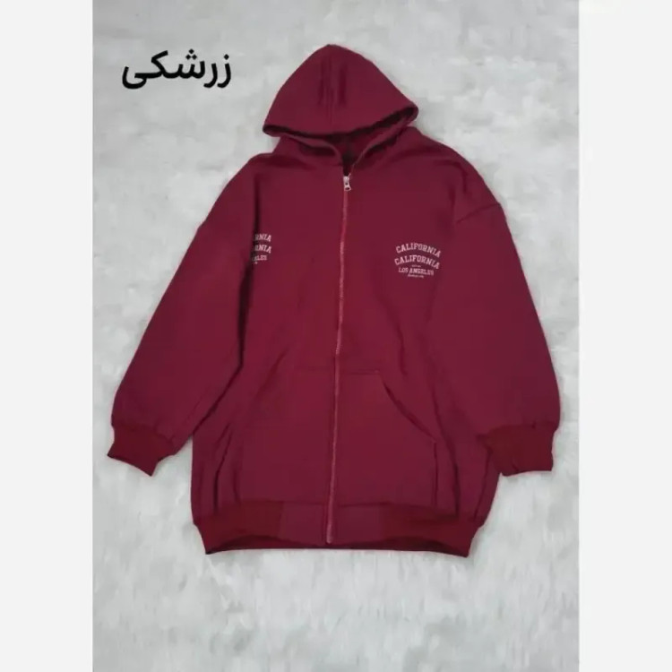 سویشرت کالیفورنیا دورس تو کرکی جیبدار فری سایز