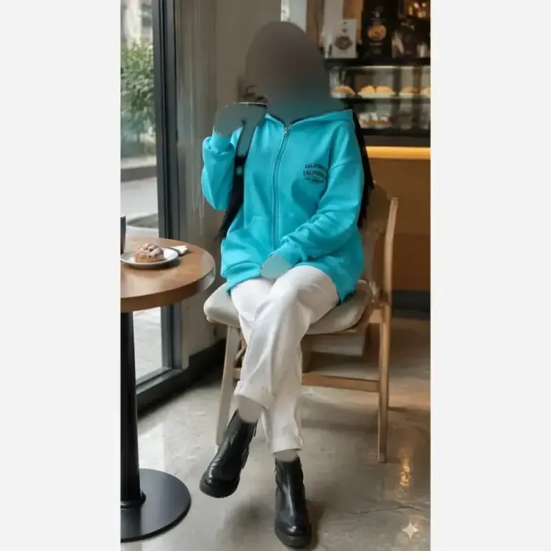 سویشرت کالیفورنیا دورس تو کرکی جیبدار فری سایز