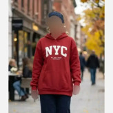 هودی لش دورس پنبه سه نخ گرم بالا طرح NYC زنانه