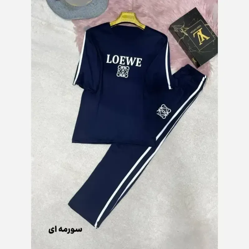 ست تیشرت شلوار Lovewe جنس جودون پلاس فول کش سایز فری 38 تا 46