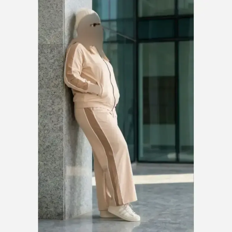ست سویشرت شلوار زنانه ماهک جنس گلکسی پنبه درجه یک سایز فری سایه 38 تا 48