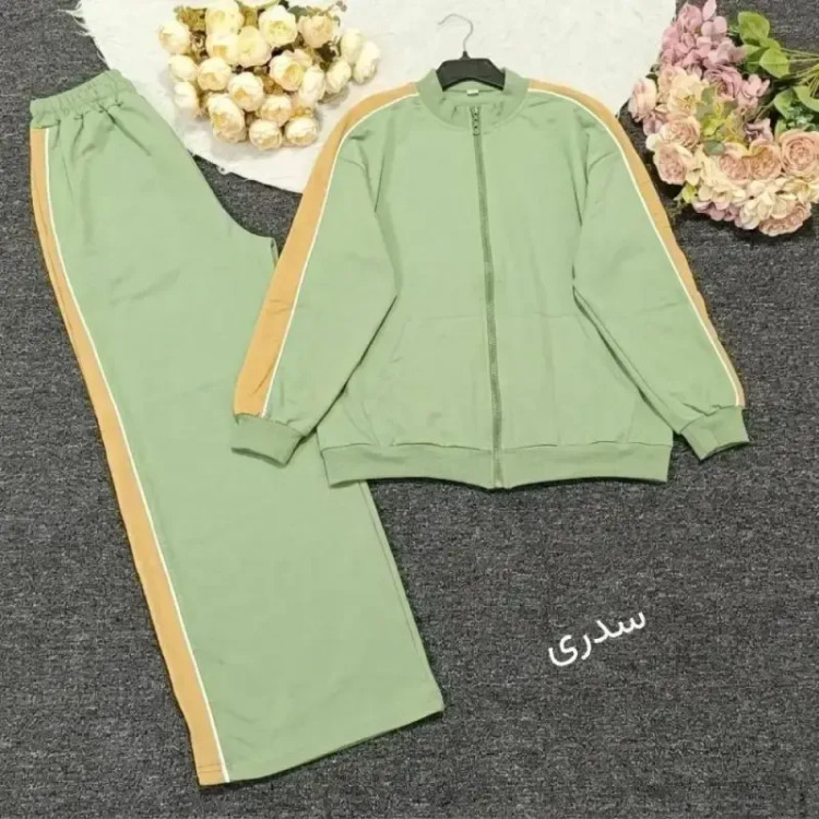 ست سویشرت شلوار زنانه ماهک جنس گلکسی پنبه درجه یک سایز فری سایه 38 تا 48