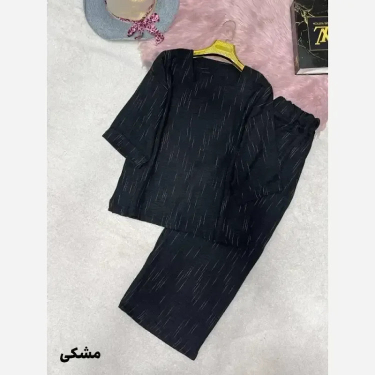 ست شومیز و شلوار شانتون آبشاری فری سایز 38 تا 48
