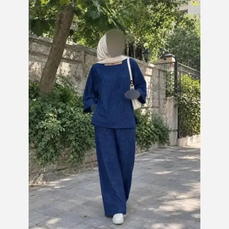 ست شومیز و شلوار شانتون آبشاری فری سایز 38 تا 48