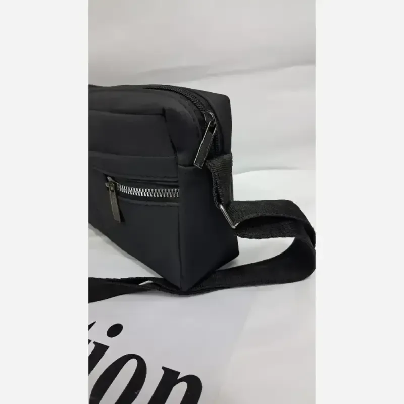 کیف دوشی زنانه جنس نانسی رنگ مشکی سایز 20 در 13 سبک