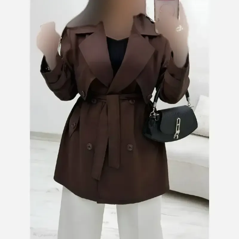 ترنچ کت گلسا جنس کتان استانبولی کجراه فری سایز 38 تا 46