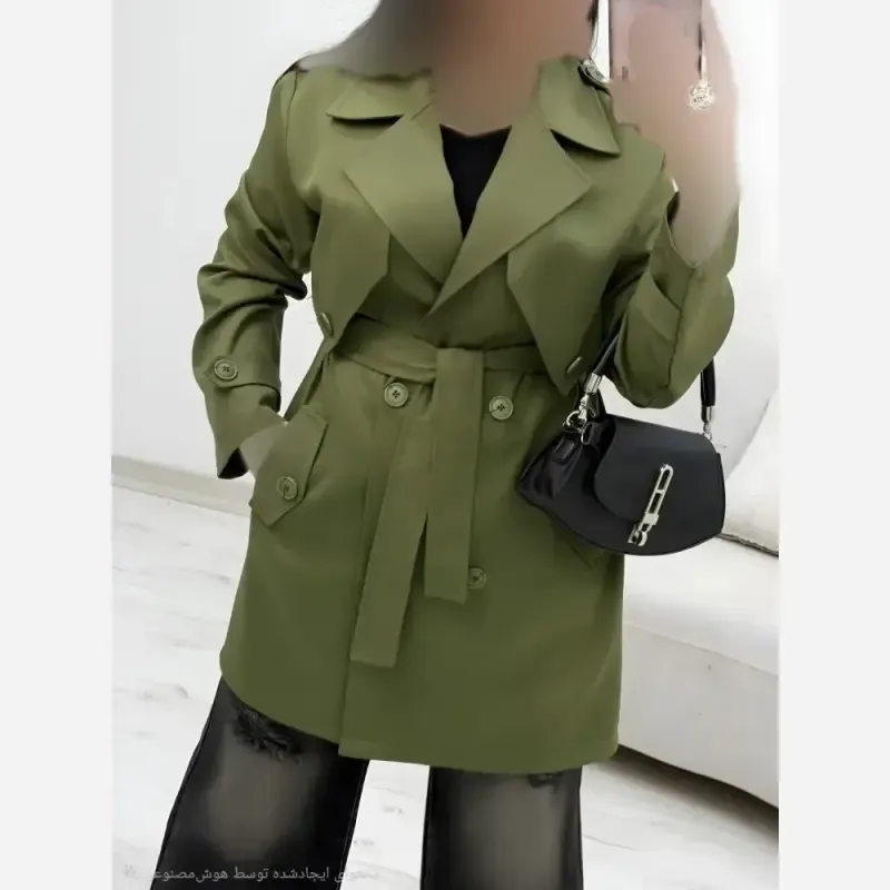 ترنچ کت گلسا جنس کتان استانبولی کجراه فری سایز 38 تا 46