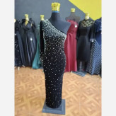 ماکسی مخمل مروارید رومی