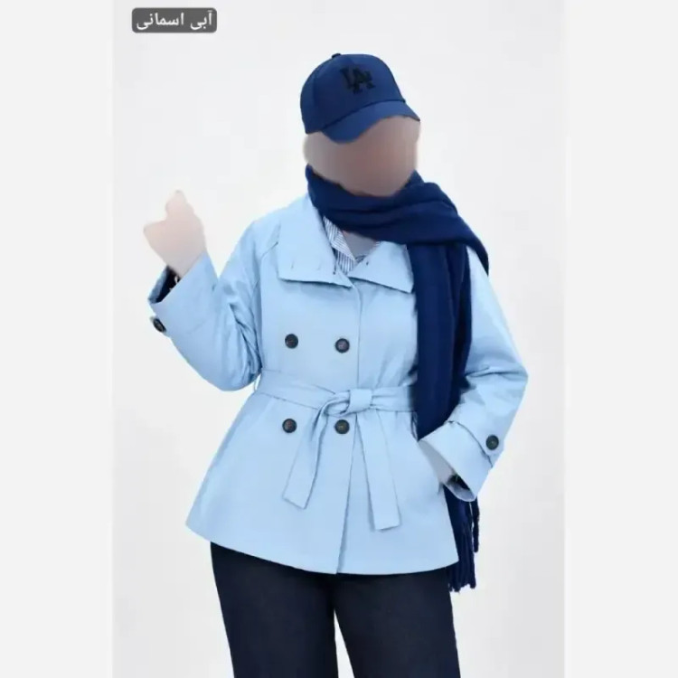 مانتو کتی جین زنانه مدل زارا فری سایز کمربند دار